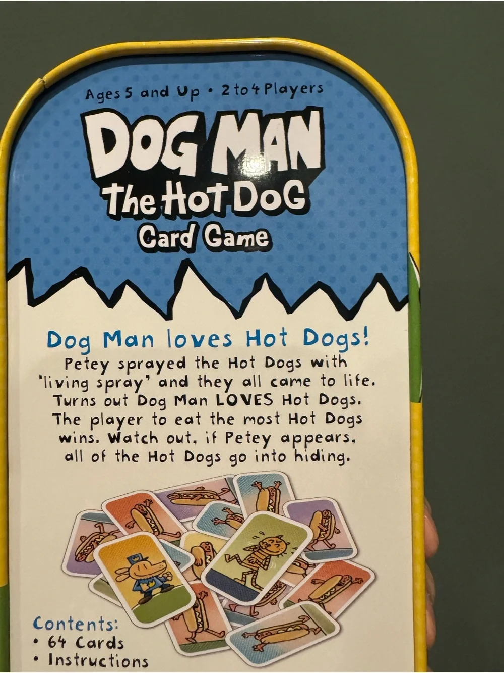 University Games Dog Man The Hot Dog Card Game - Yellow